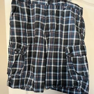 Calvin Klein plaid cargo shorts